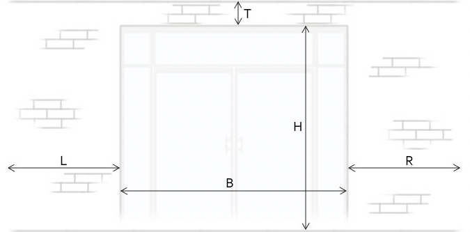 Technical opening dimensions and clearance guide for fitting steel doors