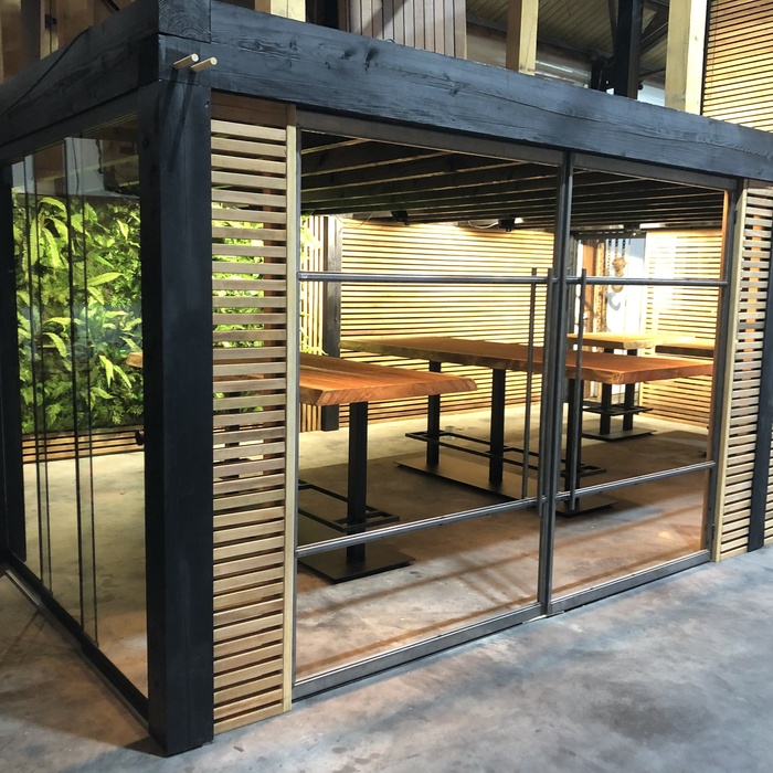 Berend modern black timber frame shed