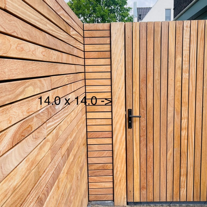 Gate post 14.0 x 14.0 cm Ipe wood