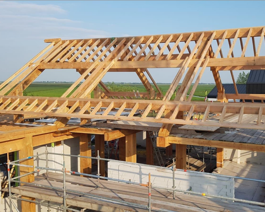 Schuurwoning eiken constructie ambachtelijk en op maat