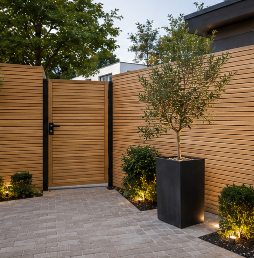 Slatted fencing ipe wood
