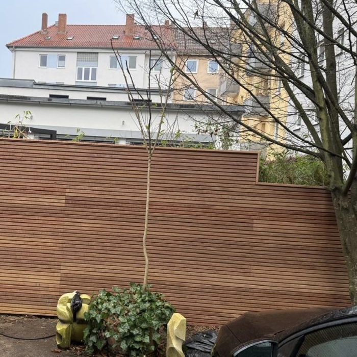 Tripple slats fence from ipe wood