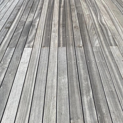 greyed ipe hardwood