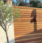  Modern ipe wood fence - luxury garden