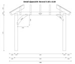 Detail side view roof berend with pointed roof