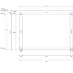 Drawing of a modern canopy in black model Anton 