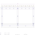 Drawing of modern canopy in black model Anton 