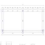 Drawing of modern canopy in black model Anton 