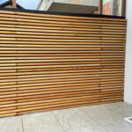 Dream fence dream garden Modern fence 4x4 beams made of ipe hardwood