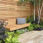 Exclusive garden privacy screen made from 7 cm Ipe hardwood for the highest standards.