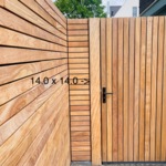 Gate post 14.0 x 14.0 cm Ipe wood