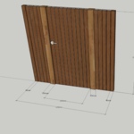 Gate posts made of ipe wood - Strong posts in 14x14 cm for your modern gate