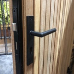 Hardwood IPE modern Garden gate - 4.0 cm lamellae double sided