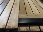 Hardwood modern Garden gate - 9.0 cm slats