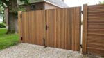 Ipe bespoke double gates at a country house, 50 mm slats