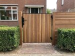 Ipe bespoke gate for a front garden, 50 mm slats