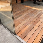 Decking boards made of ipe hardwood with tongue and groove for clip mounting invisible screws