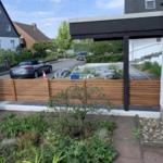Ipe hardwood bar fence- modern and low