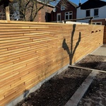 Ipe Modern fence with 5.0 cm slats