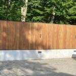 Ipe wood Tripple board on wall modern esthetic 