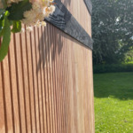 Modern fence vertical Ipe hardwood Tripple profile