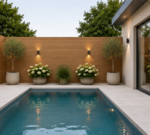 Slatted composite fencing 
