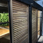 Slatted wall modern canopy