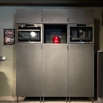 Steel kitchen high cabinet wall complete