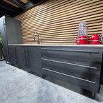 Steel kitchen with long handle