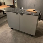 Steel outdoor kitchen in grey flake colour