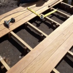 Substructure on stilts with floor boards IPE WOOD
