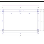 Technical drawing modern canopy in black