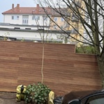 Tripple slats fence from ipe wood