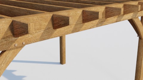 With chamfered beams
