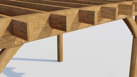 Without chamfered beams