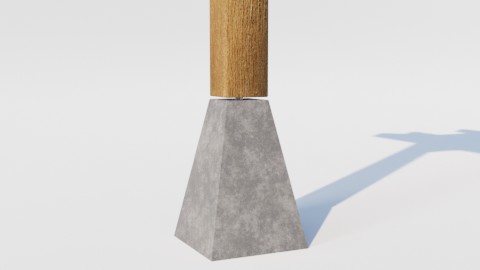 Concrete staddle stone