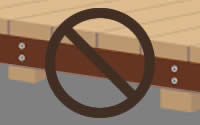 I don't need any joists<br>
Tip: buy stable Ipe joints.