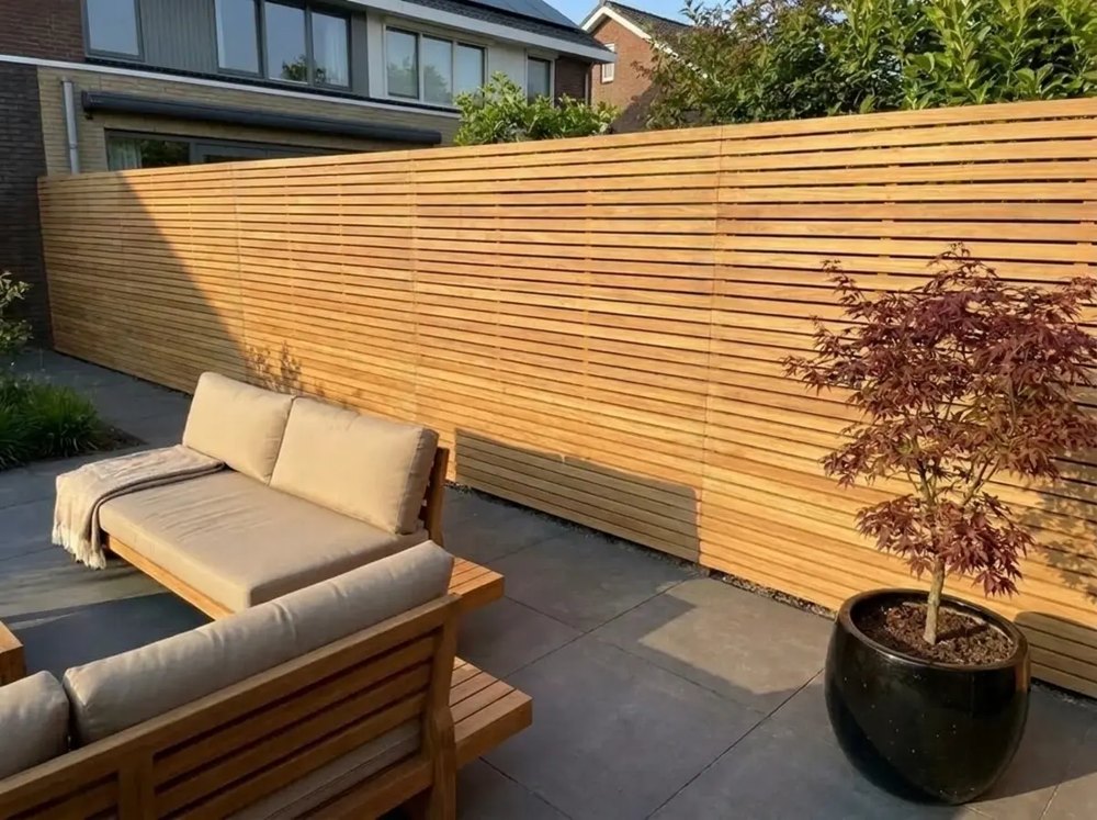 Teak fencing