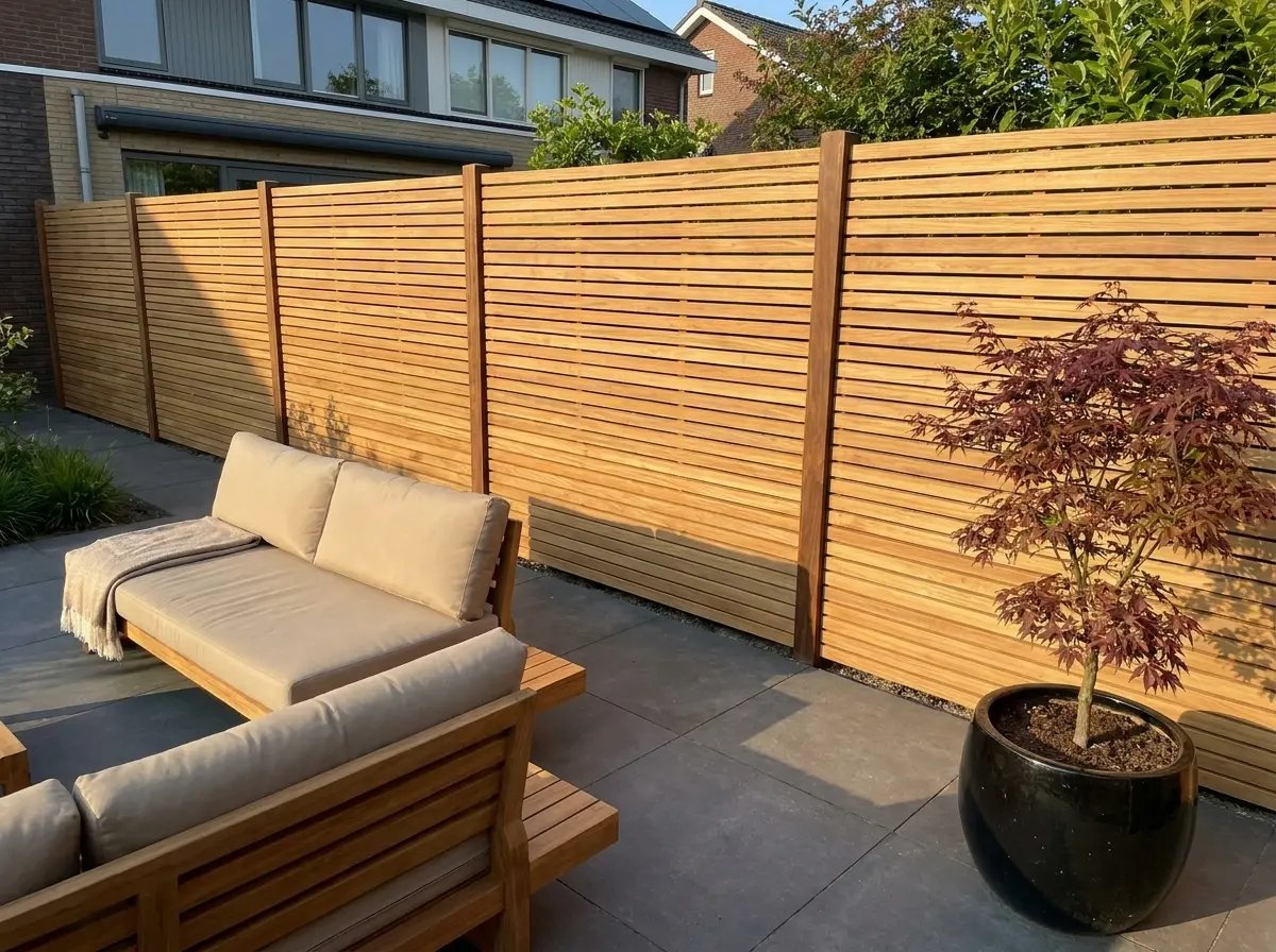 Teak fencing