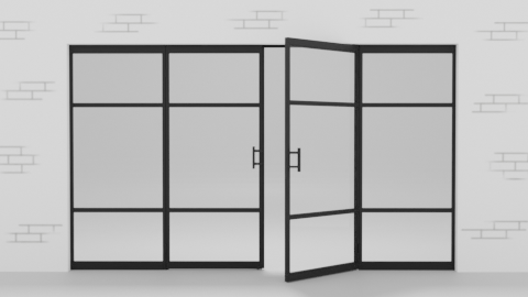 1 or more hinged doors